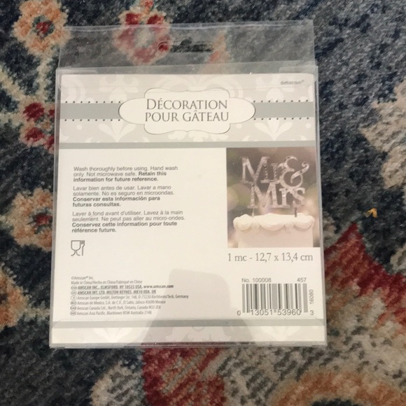 Mr. & Mrs. Rhinestone Cake Topper - Picture 4 of 5